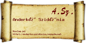 Anderkó Szidónia névjegykártya